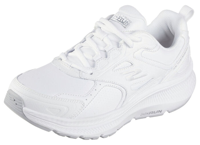 SKECHERS, sportliche Damen-Sneaker, aus Leder WEISS